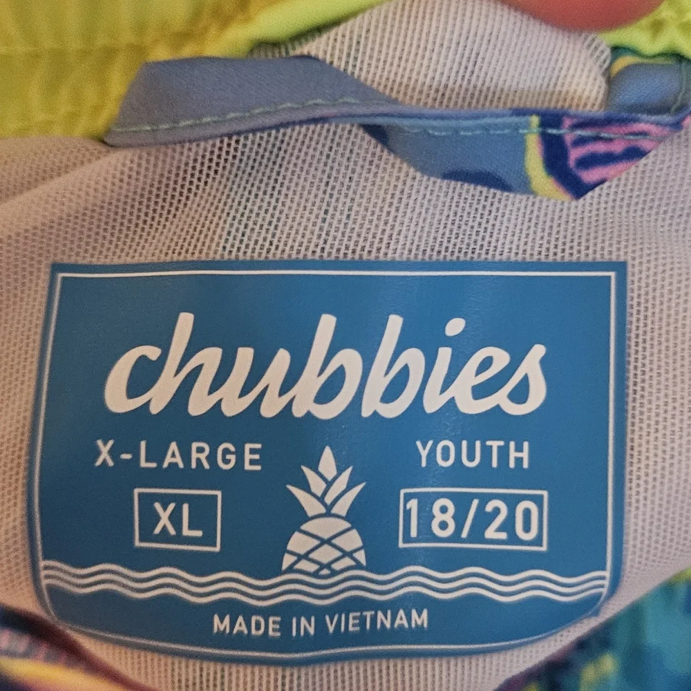 Chubbies Boys' Swim Trunks: THE DINO DELIGHTS: NEW WITH TAGS: SIZE XL (18/20)